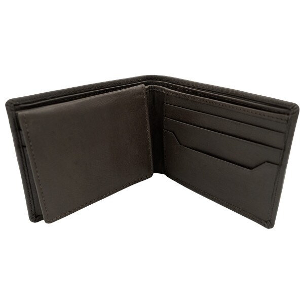 Brown Leather U-State Bi-Fold Wallet